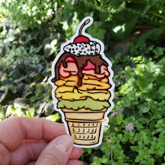 Ice Cream Cone Sticker