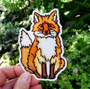 Sitting Fox Sticker