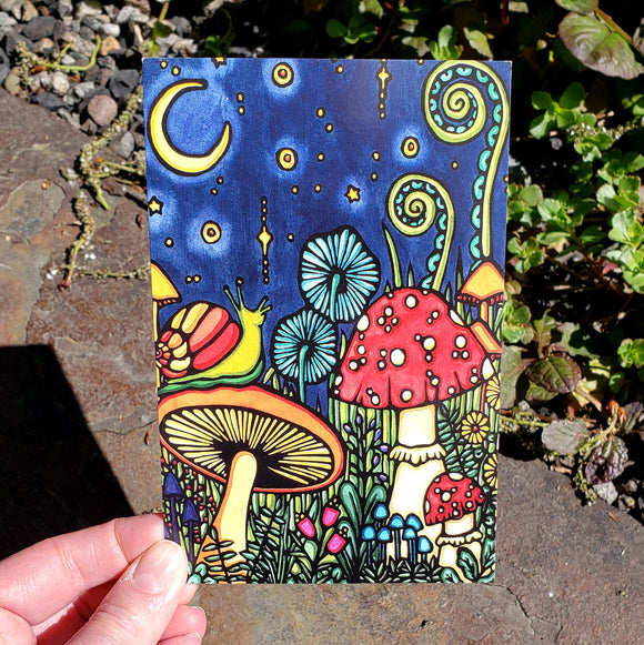 Postcard - Mushrooms