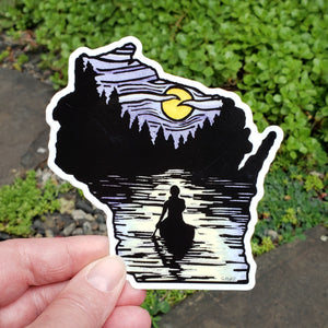 Wisconsin Canoe Sticker