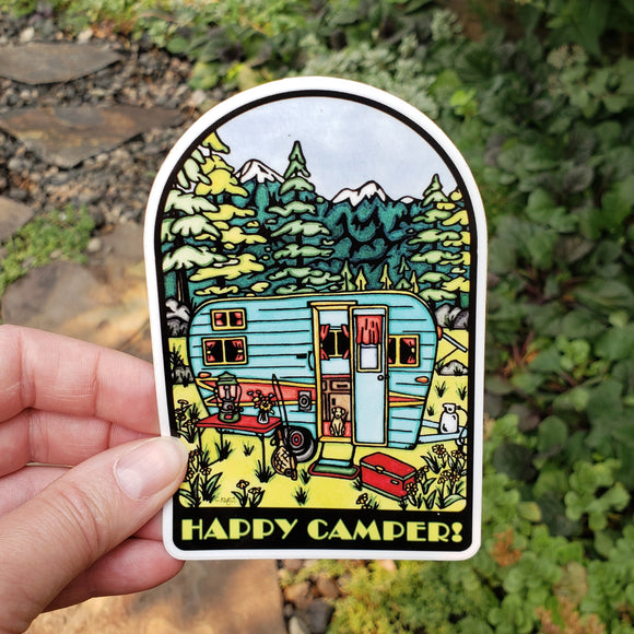 Happy Camper Sticker