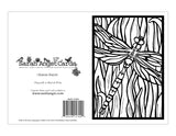 Color Your Own Dragonfly Card - Sarah Angst Art Greeting Cards, Giclee Prints, Jewelry, More