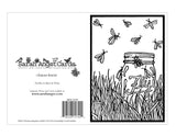 Color Your Own Fireflies Card - Sarah Angst Art Greeting Cards, Giclee Prints, Jewelry, More