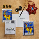 Holiday Llama - Packaged Christmas Cards - Sarah Angst Art Greeting Cards, Giclee Prints, Jewelry, More