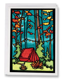 Evening at Camp - 238 - Sarah Angst Art Greeting Cards, Giclee Prints, Jewelry, More. Artist Greeting Cards for Sale.