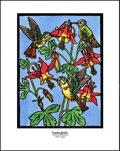 Hummingbirds - 8"x10" Overstock - Sarah Angst Art Greeting Cards, Giclee Prints, Jewelry, More