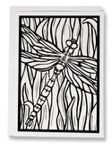 Color Your Own Dragonfly Card - Sarah Angst Art Greeting Cards, Giclee Prints, Jewelry, More
