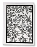 Color Your Own Bluebirds Card - Sarah Angst Art Greeting Cards, Giclee Prints, Jewelry, More