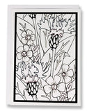 Color Your Own Mountain Bluet Card - Sarah Angst Art Greeting Cards, Giclee Prints, Jewelry, More