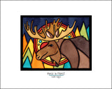 Moose in Forest - Simple Giclee Print