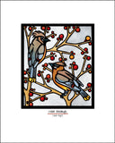 Cedar Waxwings - Simple Giclee Print