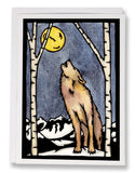 SA003: Wolf - Sarah Angst Art Greeting Cards, Giclee Prints, Jewelry, More