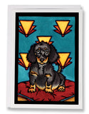 SA152: Dachshund Puppy - Sarah Angst Art Greeting Cards, Giclee Prints, Jewelry, More