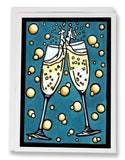 SA191: Champange - Sarah Angst Art Greeting Cards, Giclee Prints, Jewelry, More